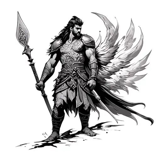 Sparta Warrior With Meander