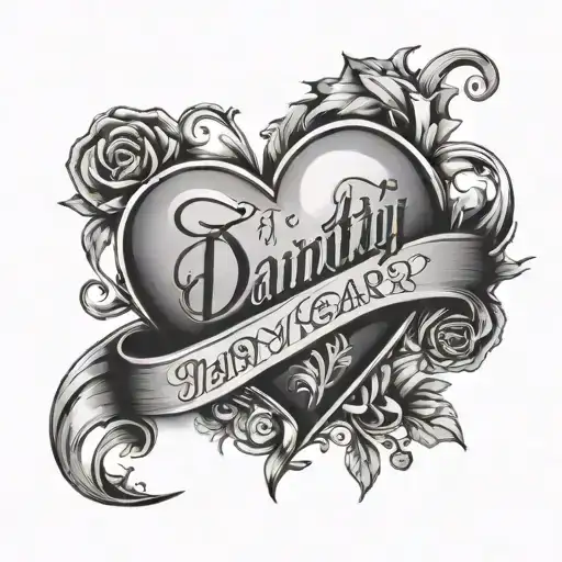 Dainty Heart With Words