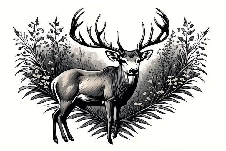 Leather Tooling Design Featuring Deer