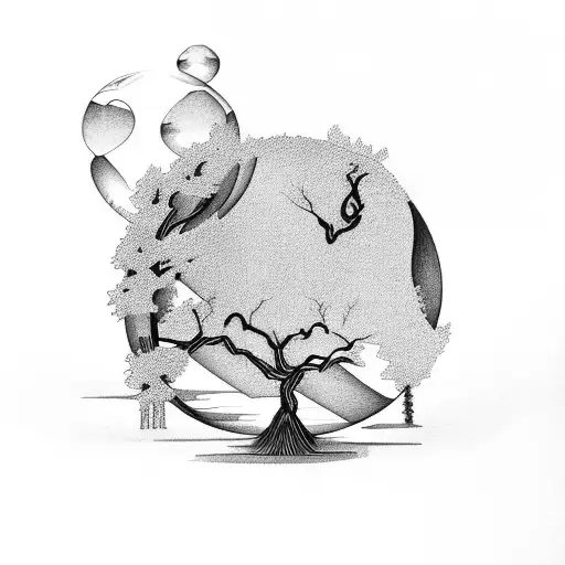 Hourglass With Willow Tree