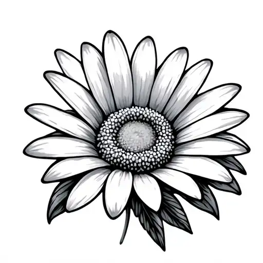 Daisy And Violet Flowers Forming