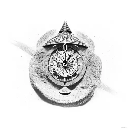 Sand Clock With A Justice Balance On Top