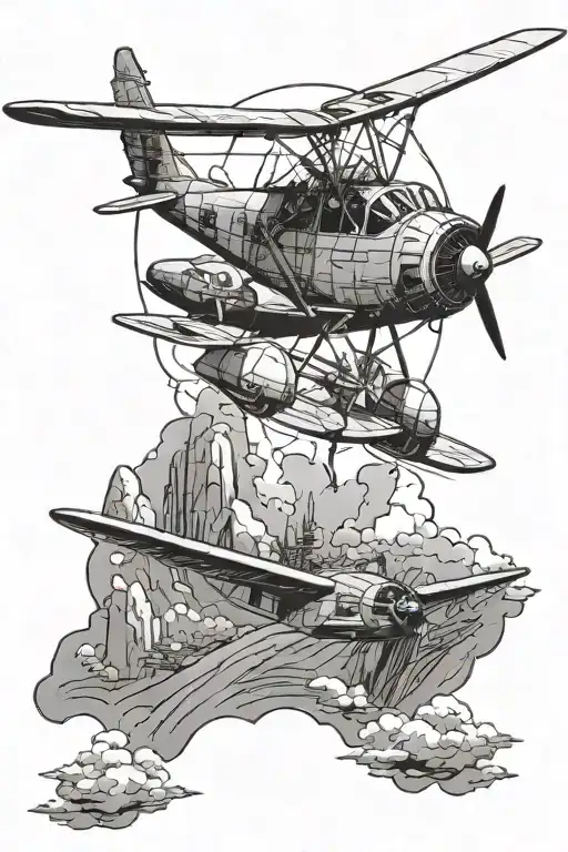 A Pilot Flying A Plane Over A Desert With A Thunderstorm In The Background