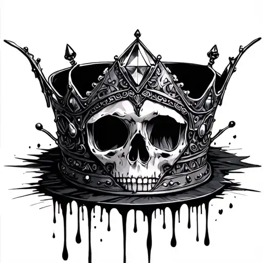 Beautiful Disaster Sketched Into A Gothic Crown An A Diamond With Drip