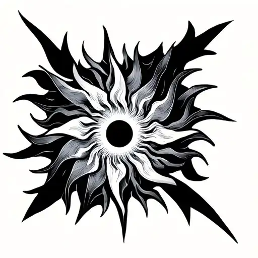 Black Sun For The Elbow Spiraling Polygons