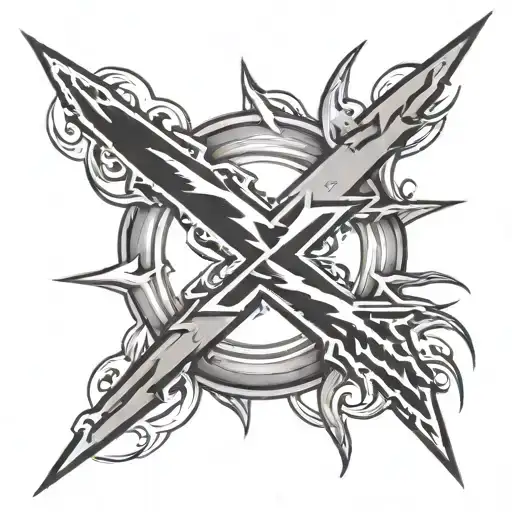 The Word Almighty With The I As A Lightning Bolt