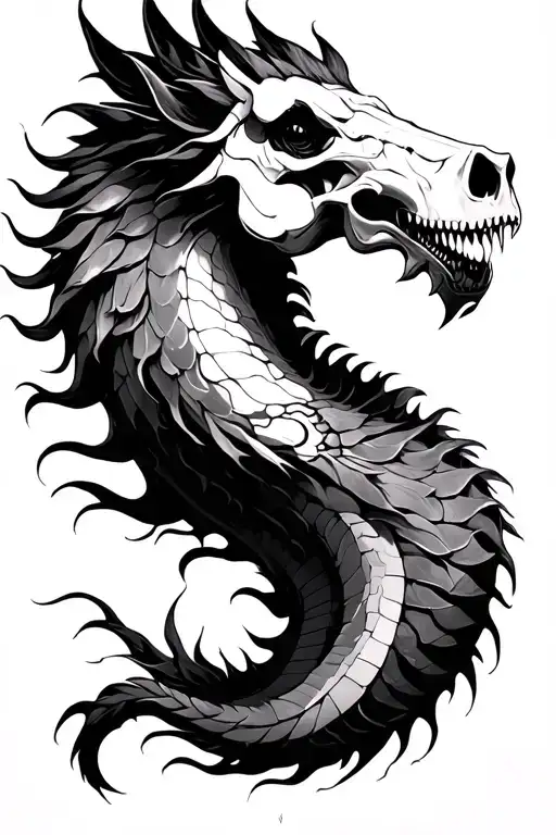 Korean Horse Skull Dragon Picses