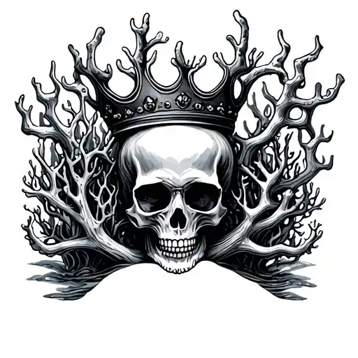 Skull Crown Coral Reef