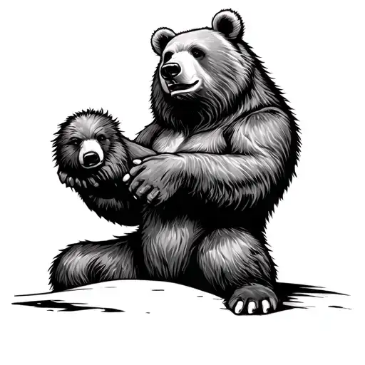 Barbaloot Bear Holding A Molatov