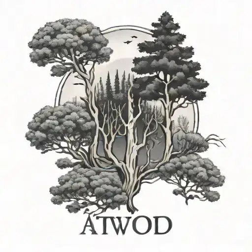 Trees Surrounding The Word Atwood
