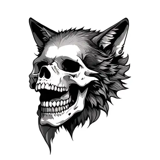 Skull And Wolves Chest