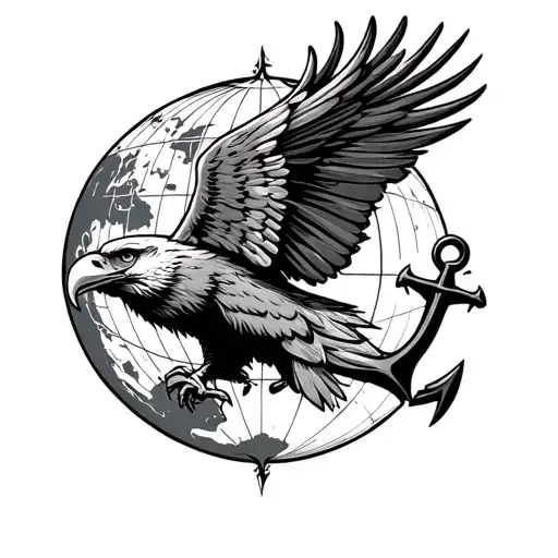 Eagle Globe And Anchor Hooking