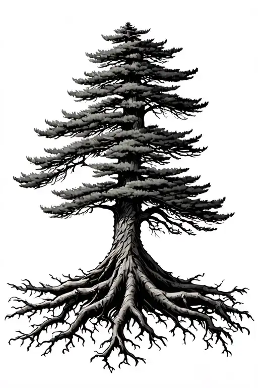 Eagle Pine Tree With Roots