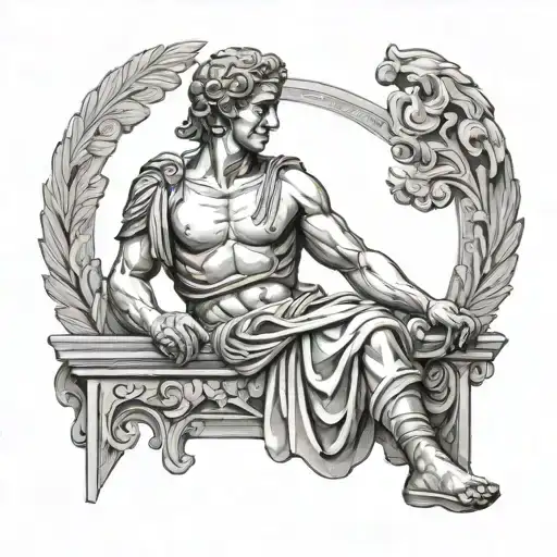 Roman Statue With Pain