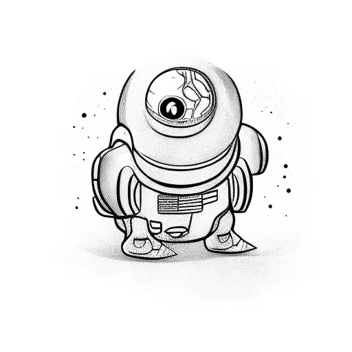 Cartoon Astronaut Penguin