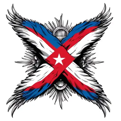 Cuban Flag Intertwined Within