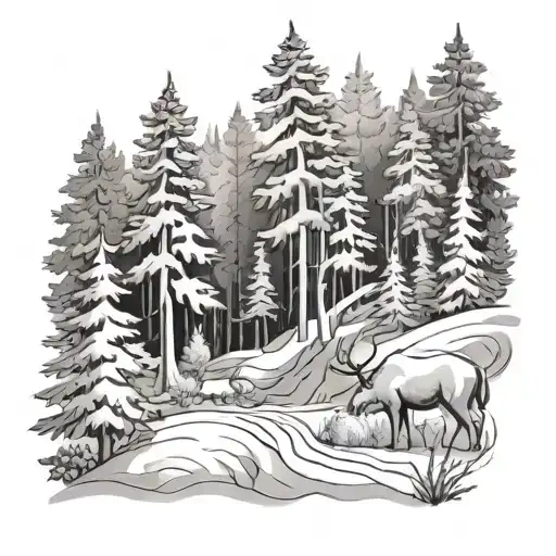 Winter Forest Scene