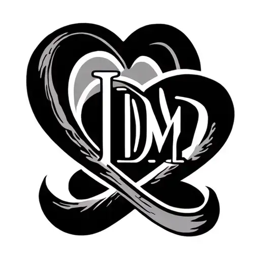Initials Jdm With Heart And Infinite Symbol Incorporated