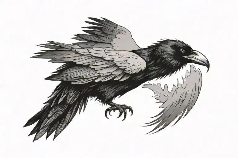 Minimalist Raven Collar Bone Piece