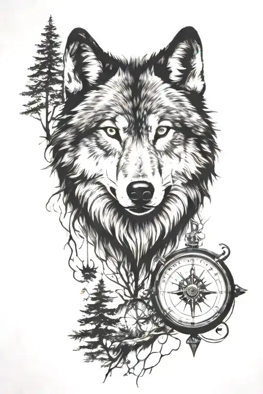 Wolf Forest Compass