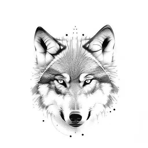 Wolf In Froest With Hills