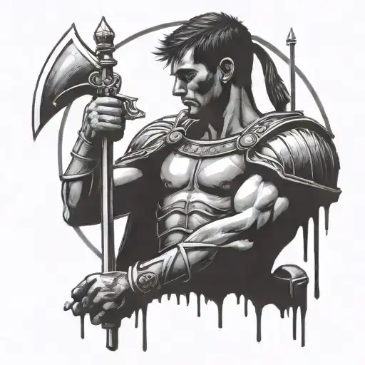 Roman Soldier Dripping Very Sexy Male Man Guy