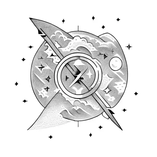 A Cosmic Arrow Piercing Through The Night Sky