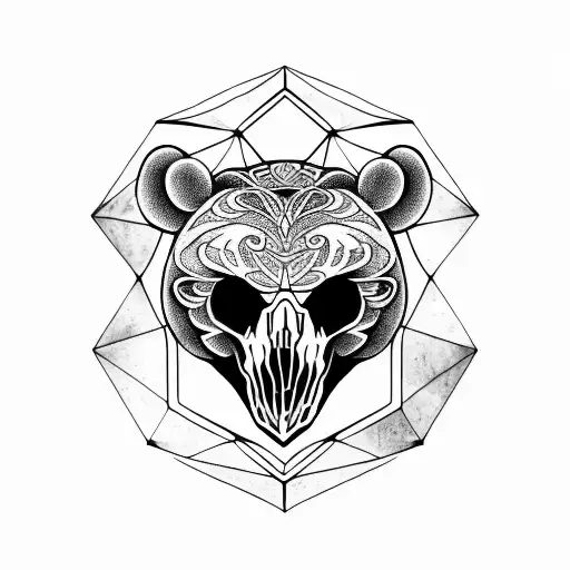 Front Facing Bear Skull