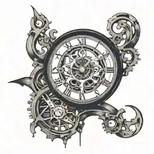 Incorporate A Winding Clock Mechanism Into A Heartbeat Line To Symbolize The Pace Of Life