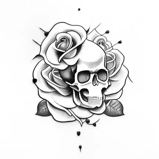 Roses Hat And Skull