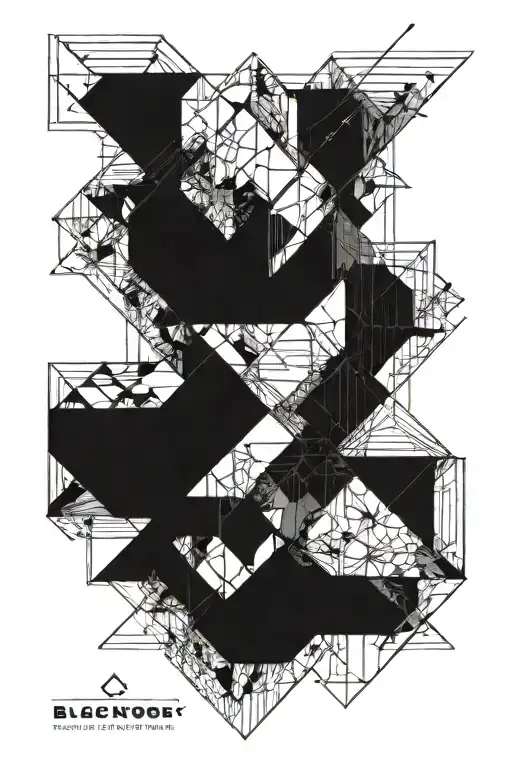 Abstract Geometric Design Inspired By Architectural Blueprints