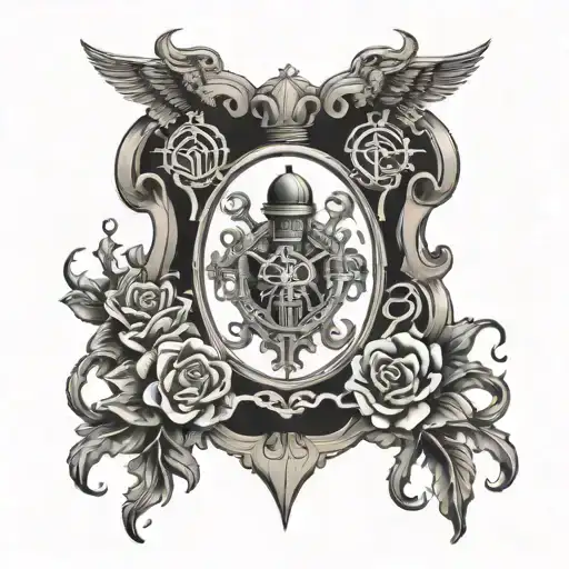 Combine Military Symbols With Gothic Elements In A Chest Piece