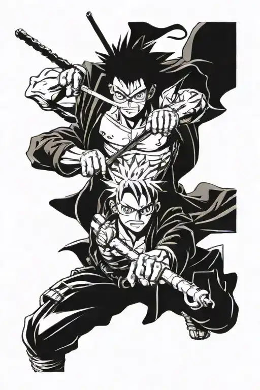 Toji Jujutsu Kaisen And Zoro One Piece