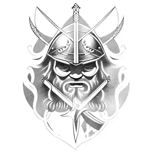 A Fierce Viking Warrior Wielding A Mythical Sword