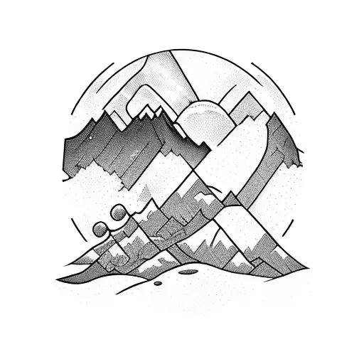 A Bottle Of Wine Pouring Into A Mountain Range