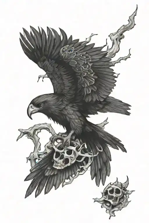 Black Colored Hawk Bones