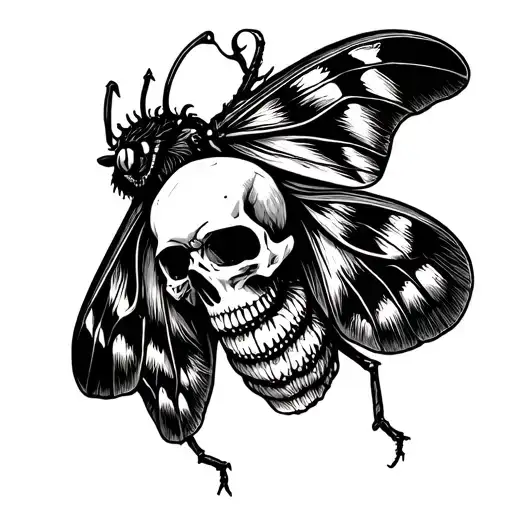 Death Moth With Skull Face