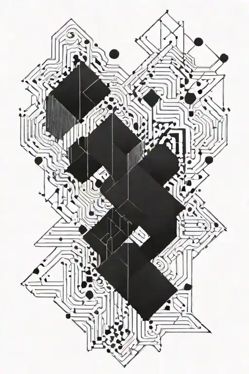 Abstract Geometric Design Incorporating Binary Code Elements