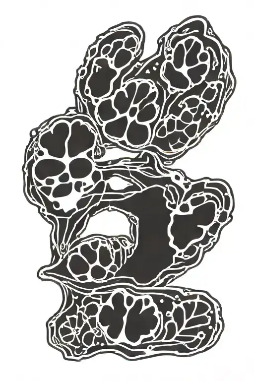 Dog Paw Print Memorial