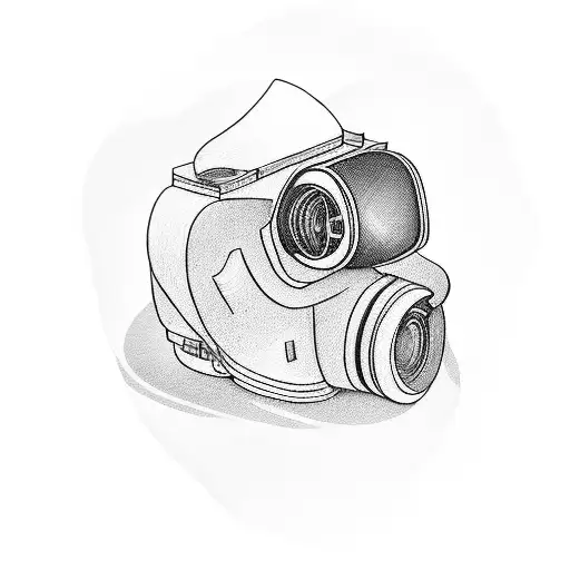 Camera Lens With A Paintbrush And A Book Intertwined