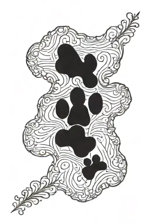 Dog Paw Print Memorial