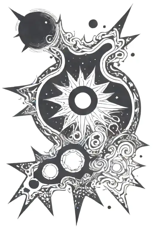 An Abstract Representation Of A Black Hole Sucking In Stars