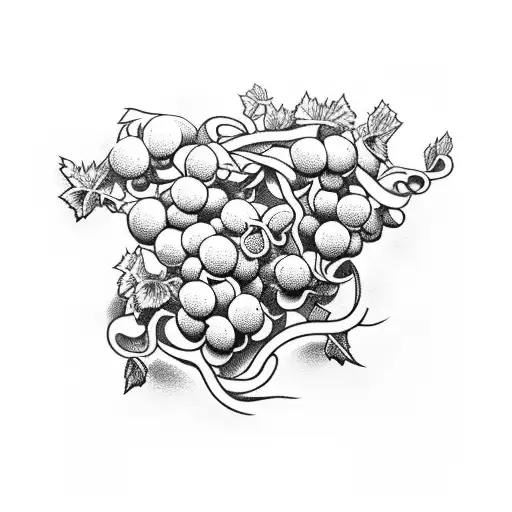 Grapevines Forming The Shape Of A Chef Knife