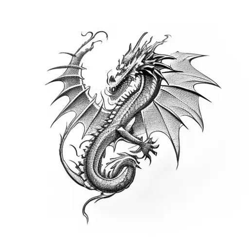 A Quill Pen Transforming Into A Dragon As It Touches The Surface Of A Book