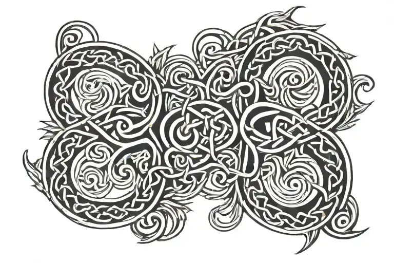 Celtic Straight Line Pattern
