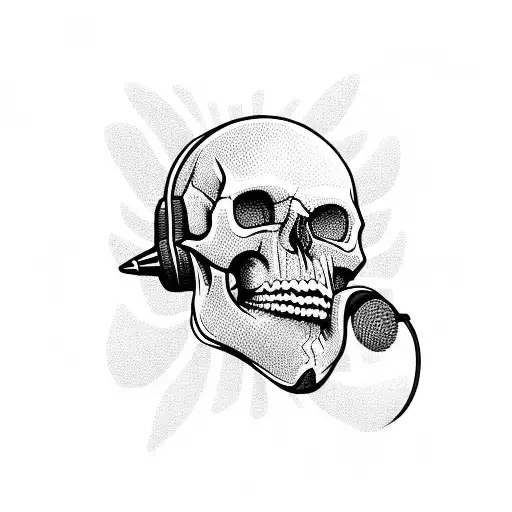 Skull With Microphone