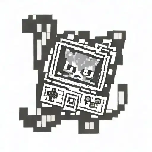 A Pixelated Cat Playing A Retro Video Game