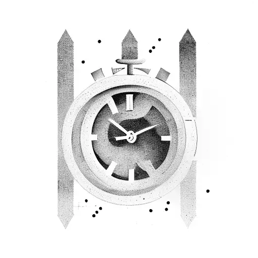 An Abstract Illustration For Time Is An Illusion