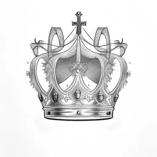 King's Crown With His Sword