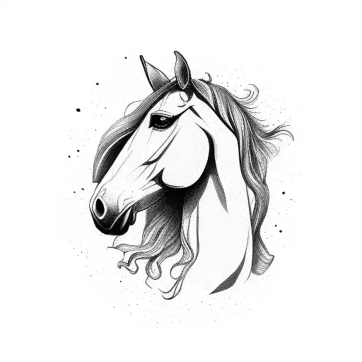 Face Of Horse With Shield